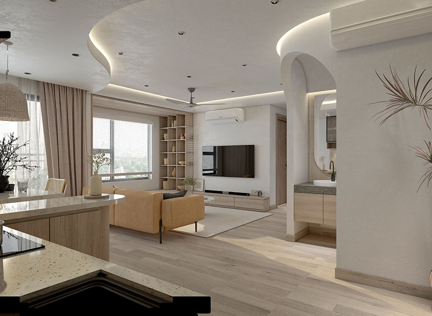 Displaying modern custom home with premium residential finishes